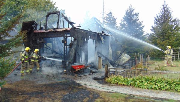 Shop fire in Puslinch Township