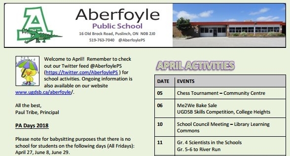 APS April Newsletter
