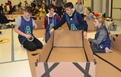 Congratulations To Aberfoyle School Cardboard Boat Teams!