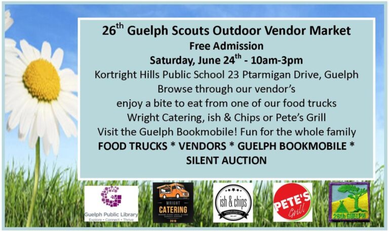 Plan To Attend The 26th Guelph Scouts Outdoor Market
