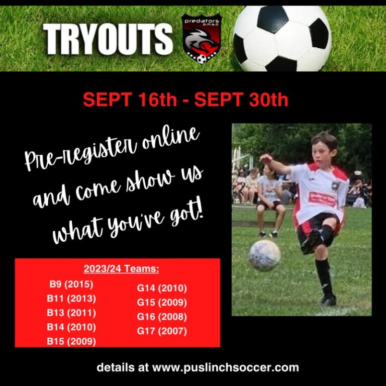 End Of September Means Soccer Evaluations And Tryouts! 
