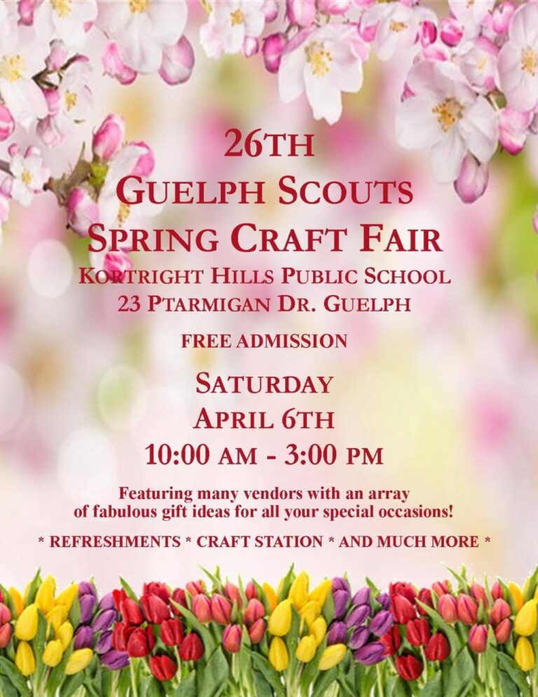 26th Guelph Scouts Spring Craft Fair